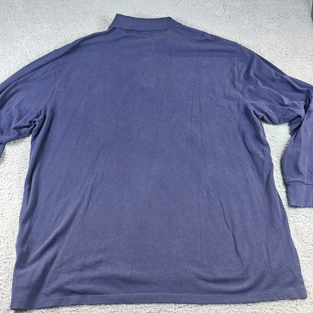 Polo Ralph Lauren Mens 2 XB Big Long Sleeve‎ Polo Shirt Navy Blue